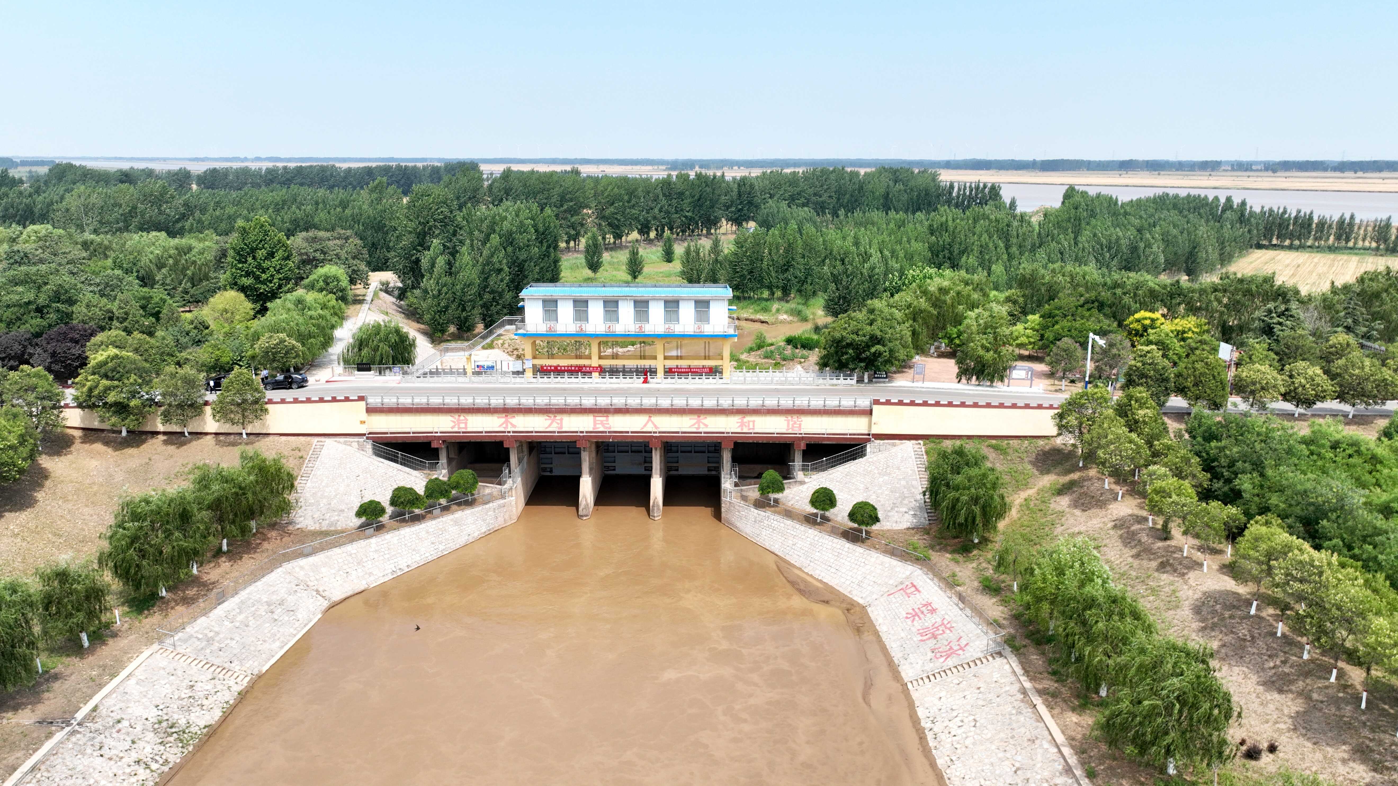 4.2024年盛夏,刘庄引黄水闸加大引水流量。.jpg